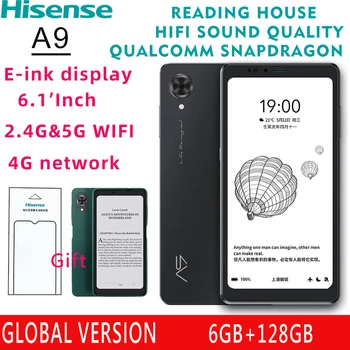 Google play Nou Hisense A9 Smartphone de înaltă calitate hifi rece cald de fundal electronice, cititoare de cărți 6.1 Inch Ecran EInk 300PPI