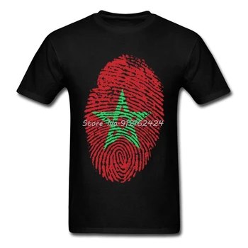 Tees Negru Doar Om Tricou Maroc Flag Amprenta Grafic Tricou Personalizat Face Propriul Design Topuri tricouri