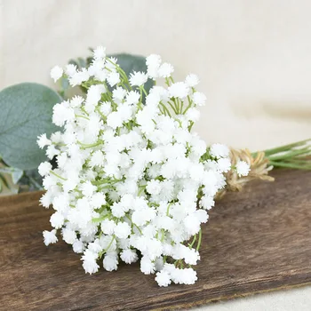 1/2 Pachete Albe Artificiale Flori Gypsophila Copii Respirație DIY Buchete Florale Pentru Nunta Decor Acasă Aranjament de Flori