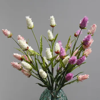 NOU cu 6 capete bromeliad fals iarba ramură de Flori Artificiale pentru Acasă Decorare Nunta flores artificiais indie cameră decor