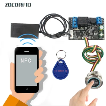 RFID de Identificare a Amprentelor panou de Control Telefon Mobil 13.56 mhz NFC Inductie Releu Placa de baza Controler de Acces DC12-120V