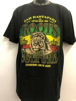 Aur Roșu Verde Jah Rastafari Rădăcinile Culturii Tricou Negru Rasta Ltd Cantitatea De Vara Tricou
