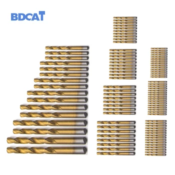 BDCAT 99pcs Titan HSS burghie Acoperite de 1,5 mm - 10 mm din Oțel Inoxidabil HSS de Mare Viteză Burghiu Set Pentru Electrice Instrumente de Foraj