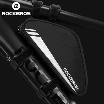 ROCKBROS Triunghi Fascicul Sac de Biciclete de Top Tub Sac de Biciclete Șa Sac de MTB Biciclete Rutier Telefon Sac de 0.7 L de Înaltă Reflectorizante, Accesorii pentru Biciclete