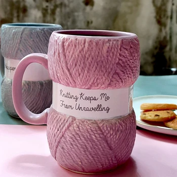 Creative Colorate de Lână Ceramică Cani cana de cafea Ceai Lapte Birou Pulover Cupe Drinkware 400ml