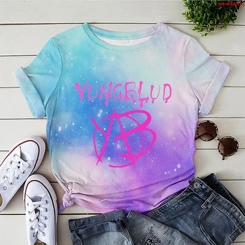 Yungblud Imprimare Harajuku Tricou Femei T-shirt Brand de Moda Hip Hop Streetwear Yungblud Tie Dye pentru Femei Graphic T Shirt Femme