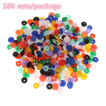 100 de seturi/pachet T3 plastic de culoare snap butonul snap haine închise la culoare catarama butonul pelerina de ploaie buton