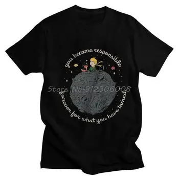 Micul Prinț francez Ficțiune Literară T-shirt Barbati T-Shirt Fi un Fel de La Prieteni Tricou Bumbac Tee Top Harajuku Streetwear