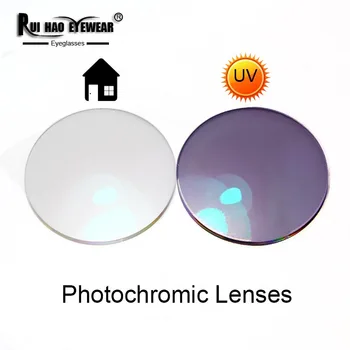 1.56 1.61 1.67 Lentile Fotocromice Gri Maro ochelari de Soare, Lentile de Miopie Rășină Lentile Anti UV Decolora Interior Transparent