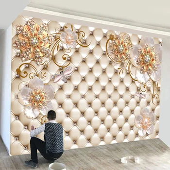 Personalizate 3D Tapet Mural Stil European Cristal Foto Floral Tablou Living Tema Hotel de Lux de Fundal de Decor Acasă