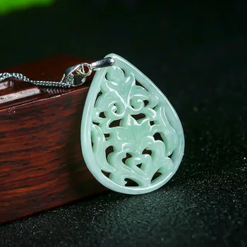 Auto-Creat Argint 925 Naturale de Smarald, Jad Gol Floare Cercei Pandantive DIY De Mână Accesorii Femei Cadouri Bijuterii Amuleta