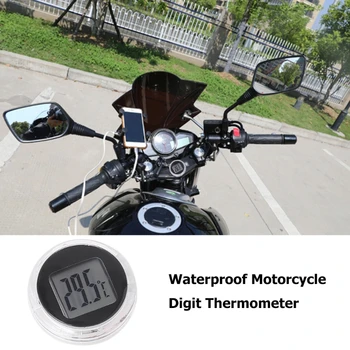 Mini Motocicleta Termometru Rezistent La Apa-Stick Pe Motocicleta Muntele Ceas Digital, Temperatura Metri Rezistent La Apa