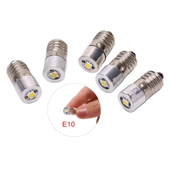 E10 Lanterna Bec De Înlocuire Torțe Lumina De Lucru Cu Lampă P13.5S BA9 0.5 W LED DC3V 4,5 v, 6V 7.5 v 9v 12v rece