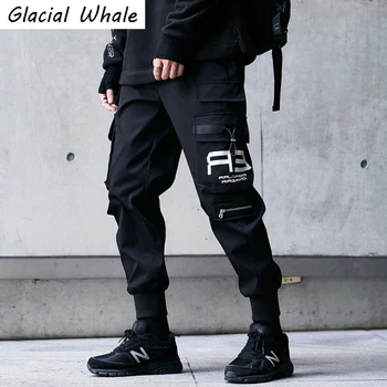 GlacialWhale Mens Cargo Pantaloni Barbati 2021 Nou Multi-buzunar Hip Hop Joggeri Bărbat Japonez Streetwear Pantaloni de Jogging Pantaloni pentru Barbati