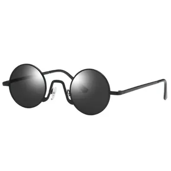 Vintage ochelari de Soare Barbati Femei Steam Punk Stil Hip-Hop Mici, Rotunde de Metal Rama de Ochelari Retro Brand Designer de Ochelari UV400