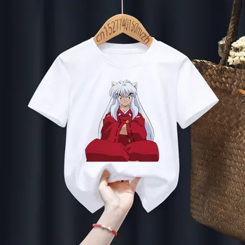 Inuyasha Amuzant Fată Băiat tricouri Copii Copil Anime Cadou Cadou Copil Mic Harajuku Haine,Picătură Navă
