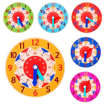 Puzzle-Uri Din Lemn Ceas Montessori Jucării Pic De Ceasuri Calendar Ora Minut Timp De Cunoaștere Învățarea Timpurie Educație Jucărie Pentru Copii