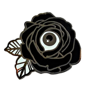 Flori de ochiul meu insigna artei gotice trandafiri negri brosa magia neagră pin cadou pentru prietena iubitorii