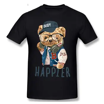 Mai fericit Creativ Alfabetul Teddy Bear tricou Harajuku T-shirt Graphics Tricou Branduri de Top Tee
