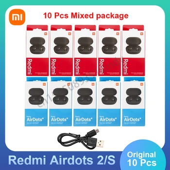 10 buc wholesalee Xiaomi Redmi Airdots 2 Airdots S Pavilioane Adevărat Căști fără Fir Bluetooth 5.0 Zgomot Reductio set de Căști Cu Microfon