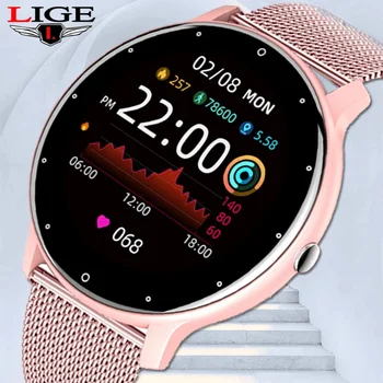 LIGE 2022 ceas Inteligent Doamnelor Ecran tactil Complet de Fitness Sport ceas IP67 rezistent la apa Bluetooth Pentru iOS Android ceas Inteligent de sex Feminin