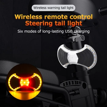 Ciclism Stop Telecomanda Wireless LED Biciclete Lumina din Spate USB Reîncărcabilă Bicicleta Semnalizare, Lumina de Noapte Avertizare de Iluminat