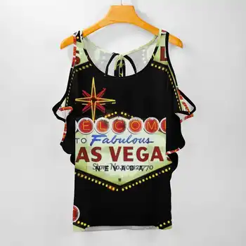 Las Vegas Semn de bun venit Femeii T-Shirt Primăvara Și Vara Tricouri Imprimate Pulover de Sus Las Vegas, Nevada bine ati venit La Las Vegas
