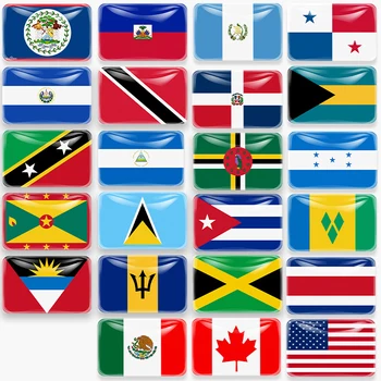 America de nord Steagul țării Magnet de Frigider Dominicană, Cuba, Canada, Mexic, Jamaica, SUA, Barbados, Grenada Haiti, El Salvador, Nicaragua