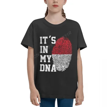Tineret Băiat/Fată E ÎN ADN-ul MEU Indonesia Flag Indoneziană Fanii T-shirt pentru Copii tricou tricou Bumbac 100%, Tricou Copii