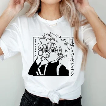 Femei T-Shirt Anime Japonez Manga Tricouri Kawaii Hunter X Hunter Tricou Barbati/femei cu Maneci Scurte Killua Zoldyck Tricouri Adolescenti