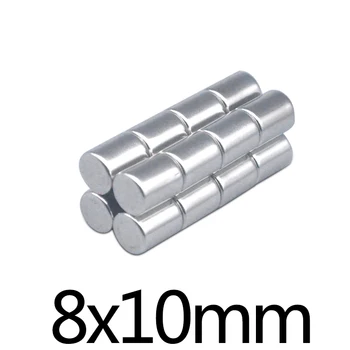10/20/50PCS 8x10 mm Puternic Cilindru de pământuri Rare Magnet Rotund Magneți din Neodim 8x10mm Mic Magnet Disc 8*10 mm N35
