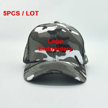 5pcs/Lot Personalizat broderie sport palarie Adult în aer liber camuflaj Camuflaj șapcă de baseball de sex Masculin Snapback hat Militare pălărie
