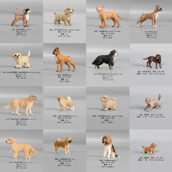 Simulare Pictate Manual, Modele Animale,Bulldog,Hiromi,Pudel,Boxer Câine De Companie Figurina Figurina Modele De Colectare De Jucării Pentru Copii
