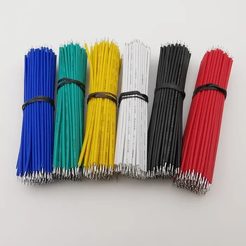 100buc Staniu Placat cu Breadboard Cablu de Sârmă 15cm 24AWG Pentru Arduino 5 Culori Flexibil Două Capete PVC Electronice de Sârmă