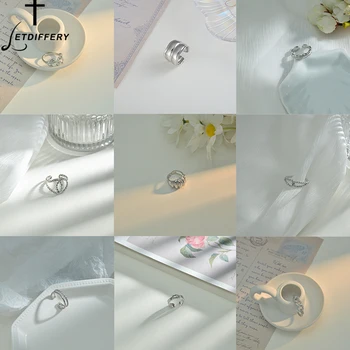 Letdiffery Nou Boemia Stil Inele de Argint de Culoare Geometrice din Oțel Inoxidabil cu Inel Deschis Bijuterii pentru Femei, Fete Petrecere de Ziua de nastere Cadou