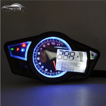 11000 rpm 12V LCD Digital, Vitezometru, Tahometru, contor de parcurs cu Motocicleta Km/h Iluminare din spate pentru motocicleta