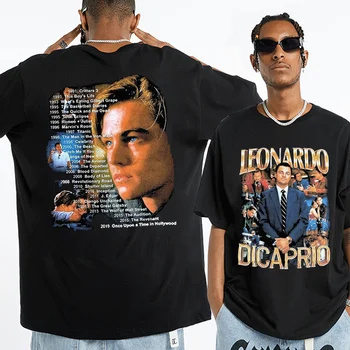 Marino Morwood 90 Leonardo Leo Dicaprio Rap Dublă față-Verso Tricou Leonardo DiCaprio Stele Tinere Titanic Tricou Muzica de T-shirt