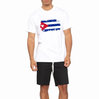 BLWHSA Cuba Fanii Majorete Tricouri Pentru Barbati Cuba Steag Național de Design de Tricouri Scurte de Bumbac T-shirt Stil Nostalgic Top de Vara