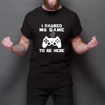 M-am Oprit Jocul Meu de A Fi Aici, tricouri Haioase Video Gamer Umor Glumă pentru Bărbați T-shirt Graphic Noutate Sarcastic, Amuzant Tricouri