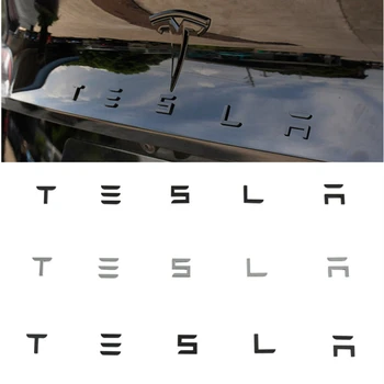 ABS Masina Capota Emblema Sticker Decor pentru Scrisorile lui TESLA Model 3 Model S Model X Y Roadster Auto Spate Portbagaj Accesorii