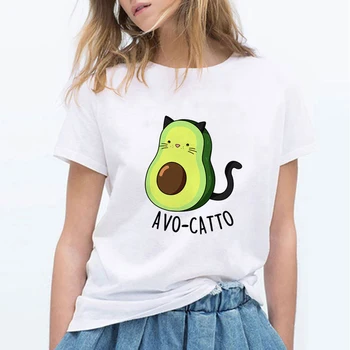 Cat de Avocado Ropa Anestezice Tricou Vegan Livrare Gratuita Femei de Îmbrăcăminte de Vară 2022 Harajuku Desene animate Moda T-Shirt Tee de sex Feminin