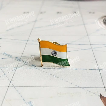 India Drapelul Național Epoxidice Cristal Metal Emailat Insigna Brosa Colectia De Cadouri De Suveniruri Insigne, Accesorii Size1.6*1.9 cm