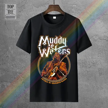 Muddy Waters Tatăl Din Chicago Blues Licențiat Adult Topuri Cu Maneci T Shirt Pentru Barbati Top Tee