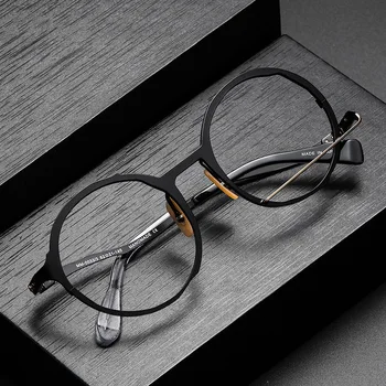 BETSION Bărbați Titan Japonia Ochelari rotunzi Femei Vintage Miopie Optic Rame Ochelari de vedere baza de Prescriptie medicala Clar Ochelari de Oculos
