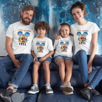 Disney 2023 Vacanță de Familie tricouri cu Mickey si Prietenii de Imprimare de Moda Drăguț Excursie la Disneyland Tricou Haine de Vară Transport Gratuit