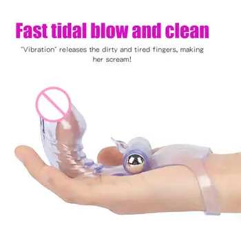 Unisex Silicon Degetul Maneca Vibrator Punctul G Masaj Vibrator Adult Sex Jucărie Moale din silicon design cadouri perfecte pentru tine