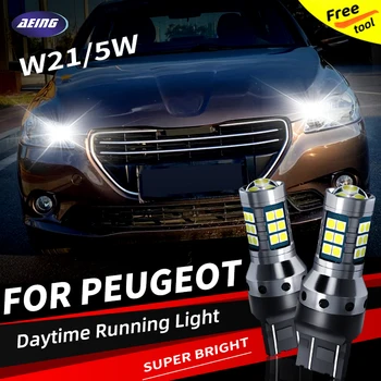2 buc W21/5W LED Daytime Running Light Blubs DRL Nici o Eroare Pentru Peugeot 208 301 2008 MK2 Rifter EXPERT Partener Călător în Autobuz Van