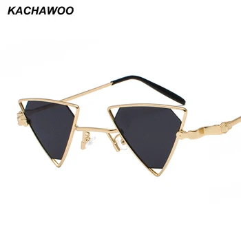 Kachawoo triunghi roșu bărbați ochelari de soare vintage din metal auriu mici ochelari de soare pentru femei de vara accesorii de plajă 2018 UV400