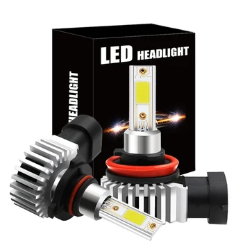 2 buc LED-uri Faruri Bec H8 H9 H11 HB4 9006 HB3 9005 H4 9003 H7 H1 H3 Auto proiectoare Ceata Lampa Far Pentru Masina 6500K 12000LM 60W