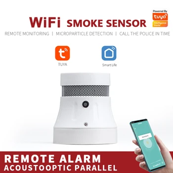 CoRui Tuya WiFi Inteligent Detector de Fum cu Senzor de Securitate Sistem de Alarmă Inteligent viață/tuya App de Alarmă de Fum de Protecție împotriva Incendiilor